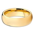 thumbnail image 2 of 7mm Tungsten Wedding Band Yellow Gold Tungsten Ring Tungsten Carbide Polish Shiny Men & Women Comfort Fit, 2 of 3