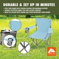 thumbnail image 4 of Ozark Trail Quad Folding Camp Chair with Cup Holder, Sky Blue, 4 of 12