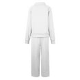 thumbnail image 3 of Womens Sweatsuits 2 Piece Outfits Lounge Sweat Sets Oversized Hoodies and Baggy Sweatpants Travel Tracksuit White XL, 3 of 5