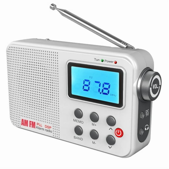 Portable Radio AM FM SW Full-Band Radio With LCD Display,Built-in Speaker, 20 Preset Stations Stereo Radio for Long Range Reception,Battery or USB Powered,3.5mm Headphone Jack for Home&Outdoor Use