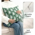 thumbnail image 4 of Green Christmas Pillow Covers Xmas Tree Decorative Pillow Covers 20x20 Winter Yule Pillow Case Holiday Farmhouse Cushion Case Set of 2 for Couch Home Bedroom, 4 of 6