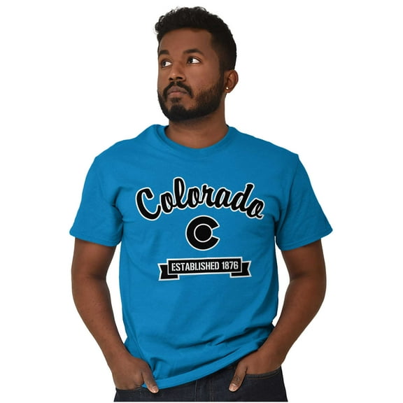Colorado Cute State Flag Souvenir Men's Graphic T Shirt Tees Brisco Brands S