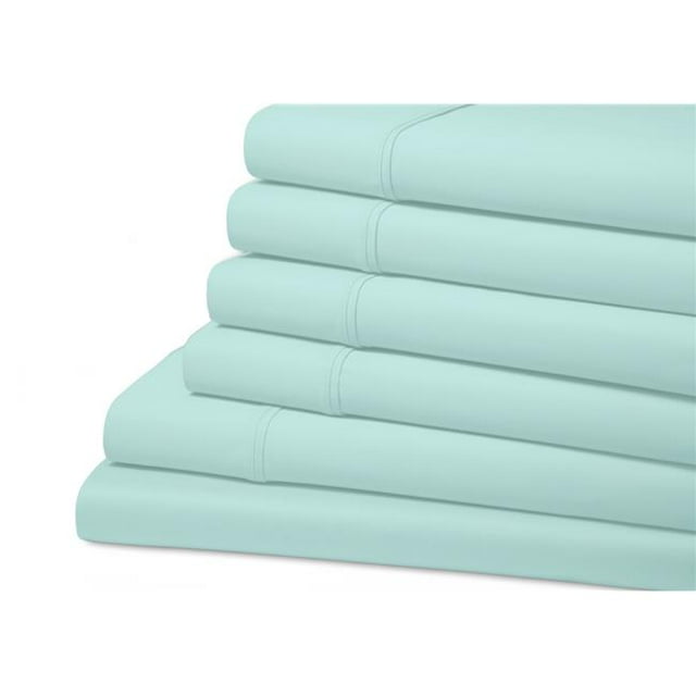Bamboo Comfort 1300KGAQ 6 Piece Solid Sheet Set, Aqua - King