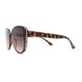 thumbnail image 3 of Womens Luxury Rhinestone Edge Large Cat Eye Sunglasses Tortoise - Brown, 3 of 4
