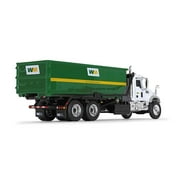 Mack Granite MP Garbage Truck w/Tub-Style Roll-Off Container Waste Management White & Green 1/87 HO Diecast Model by First Gear