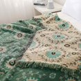 thumbnail image 5 of Manta bohemia para cama, edredón rústico ultra suave de algodón, manta de otoño con estampado floral de pájaros, decoración de granja, mantas grandes para cama, 5 of 5