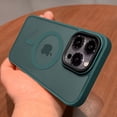 thumbnail image 1 of Luxury Translucent for Magsafe Magnetic Wireless Charge Case for iPhone 15 14 13 12 11 Pro Max Plus Frosted Shockproof Cover green for iPhone 15 ProMax, 1 of 6