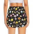 thumbnail image 4 of Vsdgher Flower Butterfly Print Women's Running Double Layer Shorts High Waisted with Pockets Elastic Yoga Workout Athletic Gym Sports, 4 of 8