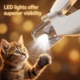 thumbnail image 3 of 2-in-1 Pet Nail Clippers & Paw Hair Trimmer Set (with LED Light) — Rechargeable, Waterproof Pet Paw Groomer — Grooming Clippers for Small, Medium, and Large Dogs & Cats — Universal for Cats & Dogs: L, 3 of 7