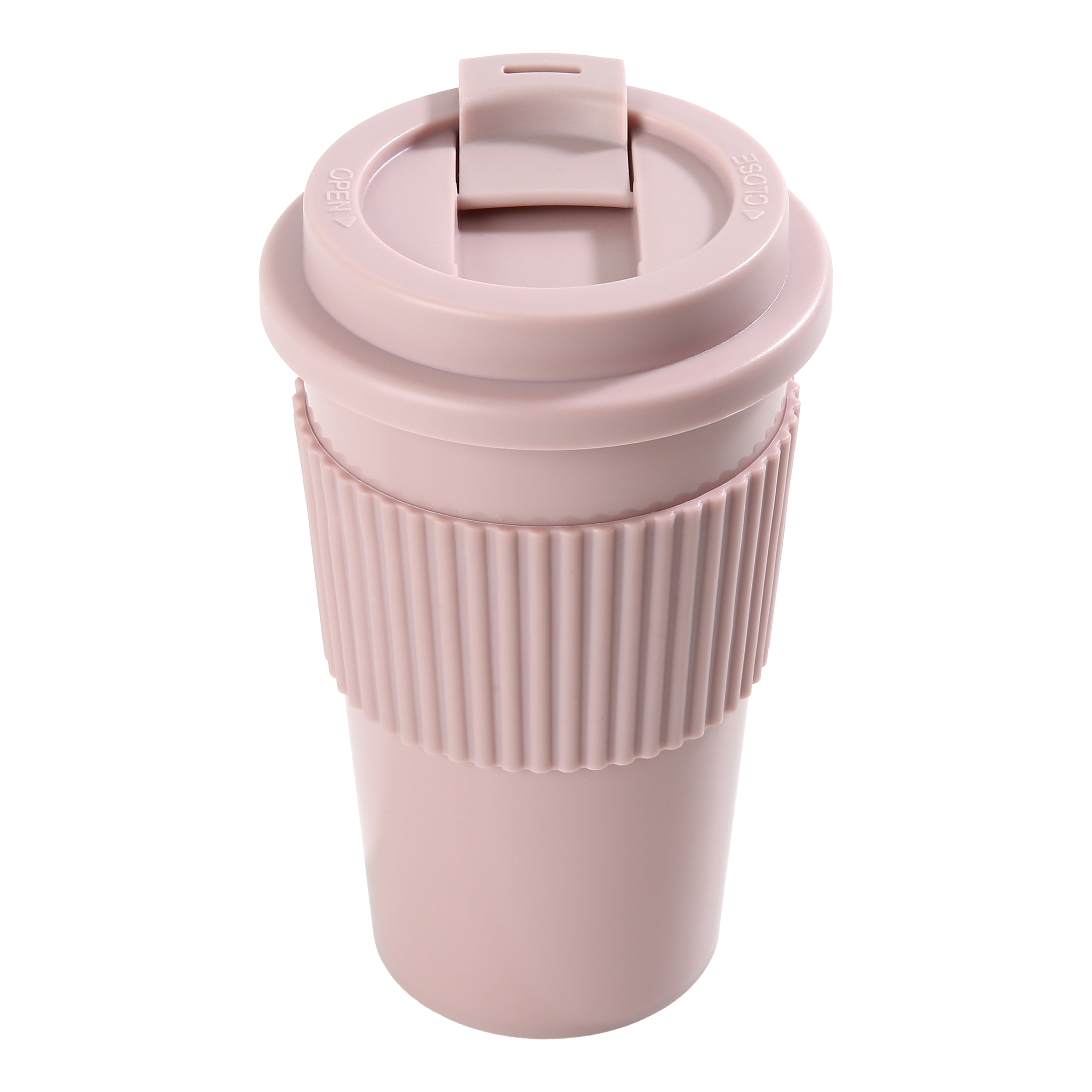 Mainstays 18oz Plastic Coffee Tumbler, Pink