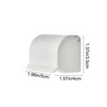 thumbnail image 3 of White Wall Mounted Shaving Tool Rack Bathroom Storage Box Waterproof Transparent Hook Bracket Punch Free Organizer For Razor Brush Daily Use 0.07 Lb, 3 of 7