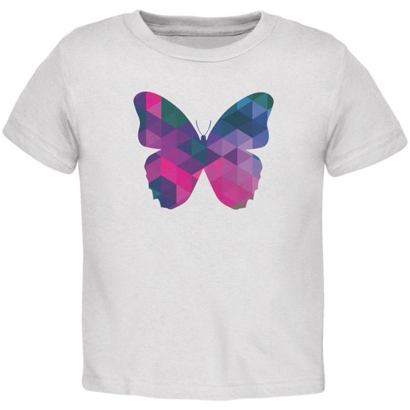 Butterfly Geometric White Toddler T-Shirt - 3T