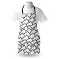 thumbnail image 4 of Landscape Apron, Image of Triangular Shaped Mountain Ranges with Spruce Trees on Top, Unisex Kitchen Bib with Adjustable Neck for Cooking Gardening, Adult Size, White and Charcoal Grey, by Ambesonne, 4 of 4