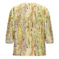thumbnail image 4 of Fiudx Ofertas Flash Artículos En Oferta Top de Camiseta con Cuello Redondo y Manga Farol Plisada con Lazo para Mujer, 4 of 5