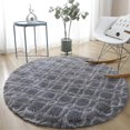 thumbnail image 1 of Round Rugs Soft Comfortable Fluffy Shaggy High Pile Rug For Living Room Bedroom, 1 of 5