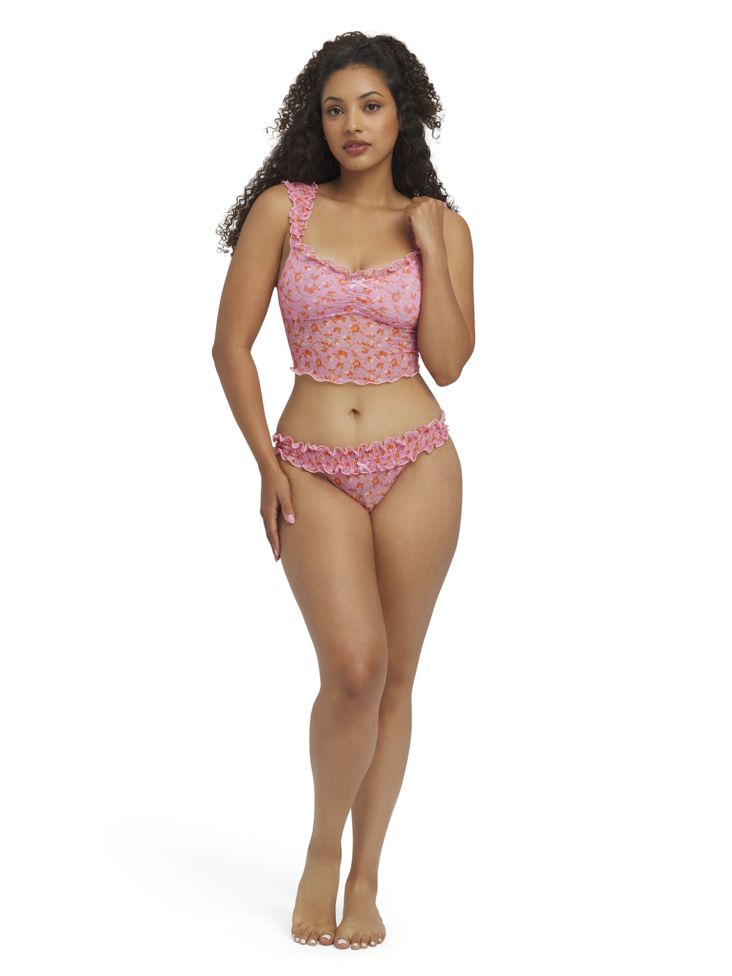 Mills by Millie Bobby Brown Women's Mesh Thong Panties, 3-Pack, Sizes XS-XXXL
