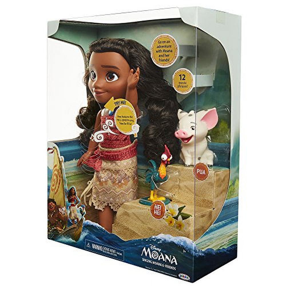 Disney Princess Moana 14 Inch Singing Doll Includes Animal Friends Pua and Heihei, for Children Ages 3+ - image 2 of 5