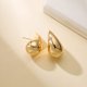 thumbnail image 4 of Pendientes de aro de oro grueso para mujer, aros abiertos huecos con forma de gota de agua, hipoalergénicos chapados en oro, joyería de moda para mujeres y niñas, 4 of 6