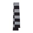 thumbnail image 4 of Sportsman Foulard en Tricot Rayée Rugby, Taille Unique, Noir Chiné Gris Chiné, 4 of 5