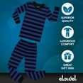 thumbnail image 5 of Elowel Pajama Set for Women and Men 2 Pack 100% Cotton Adult PJs Royal and Black Stripe Size XS, 5 of 7