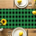 thumbnail image 4 of Burlap Table Runner 36 Inches Long,Farm Truck St. Patrick's Day Green Clovers Non-Slip Kitchen Table Runners for Dining Room Everyday Use Party Table Decorations Gold Coin Black Grid, 4 of 9