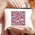 thumbnail image 2 of Pratyus Tote Bag Pink Love Cosmetic Bag for Women Friends Hearts Gnomes Whimsical Travel Essentials Ladies Accessories White, 2 of 6