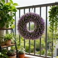thumbnail image 5 of 19.6 Inch Boxwood Wreath for Front Door, Artificial All Season Spring Wreath for Outdoor & Indoor Use, UV Resistant Farmhouse Decor for Porch, Wall, Wedding, and St. Patrick's Day, 5 of 6
