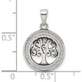 thumbnail image 4 of Sterling Silver Antiqued Enamel Glitter Tree In Circle Pendant (23.8 X 15.6) Made India qp4906, 4 of 5