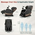thumbnail image 7 of Znines Zero Gravity Full Body Massage Chair with 10-Point Fixed Massage, Lumbar Heat, Foot Roller & Airbags, Wood Grain Leather, Bluetooth,Black, 7 of 7