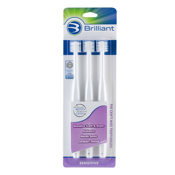 Brilliant Sensitive Toothbrush, Over 15,000 Bristles Great for