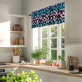 thumbnail image 3 of Ombre Leopard Valances for Windows, 42 x 18in, Print Colored Gradient Rod Pocket Kitchen Valance Curtain Light Filtering Window Treatments for Living Room Bedroom, 1 Panel, 3 of 7