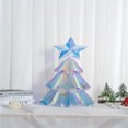 thumbnail image 4 of Prismatic Iridescent Christmas Tree Light 12 Inch Holographic Christmas Tree Decorations Christmas Decorations Indoor Desktop Colorful Glow Lights for Indoor Holiday DéCor Christmas Eve, 4 of 11