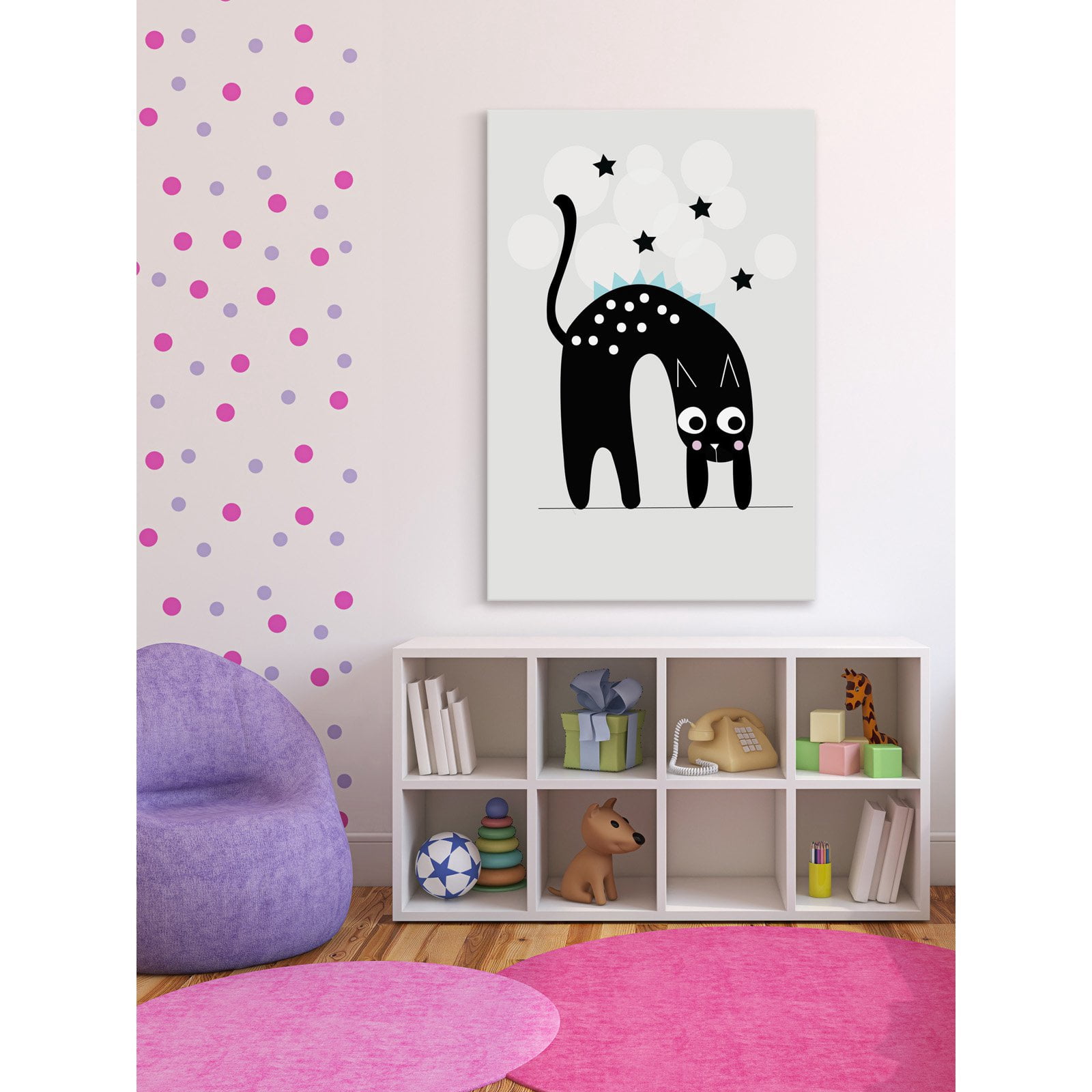 Marmont Hill "Cat Arch" by Katarina Snygg Painting Print on Wrapped Canvas