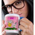 thumbnail image 2 of 3drose, Leah - Decorative Name Specific Childrens Art, 11oz Two-tone Blue Mug, 2 of 6