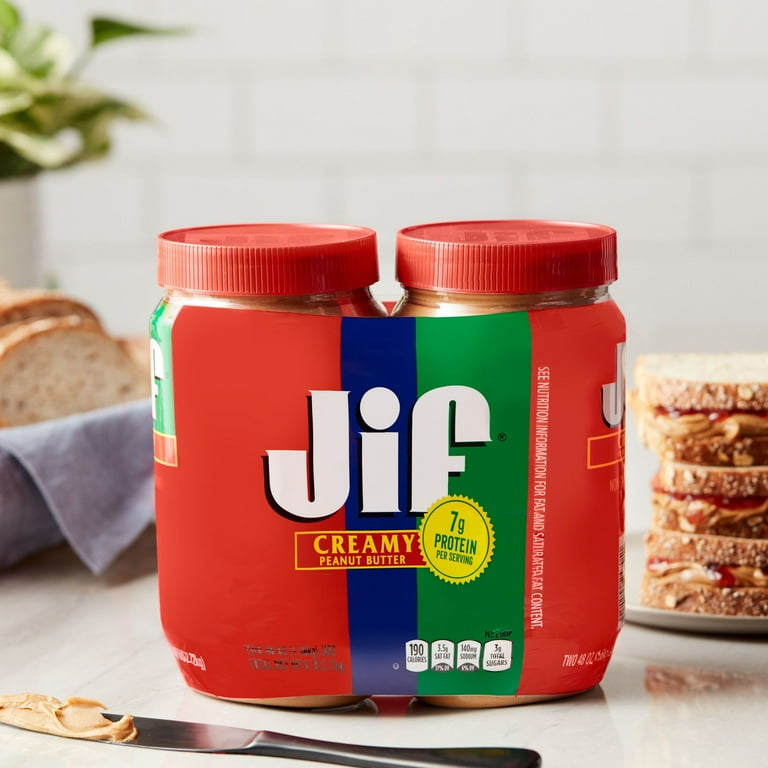 Free Shipping! Jif Creamy Peanut Butter Twin Pack 80 Ounce, Rich