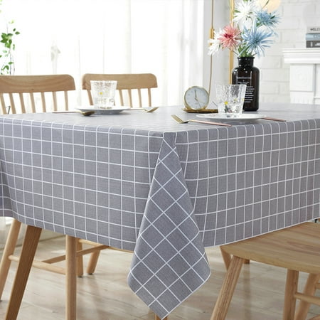 

Checkered Vinyl Rectangle Tablecloth - 54 x 78 Inch - 100% Waterproof Oil Proof Spill Proof PVC Table Cloth Wipe Clean Table Cover for Dining Table Buffet Parties and Camping
