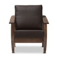 thumbnail image 2 of Pierce Chaise Longue en Faux Cuir Brun Foncé, 2 of 5