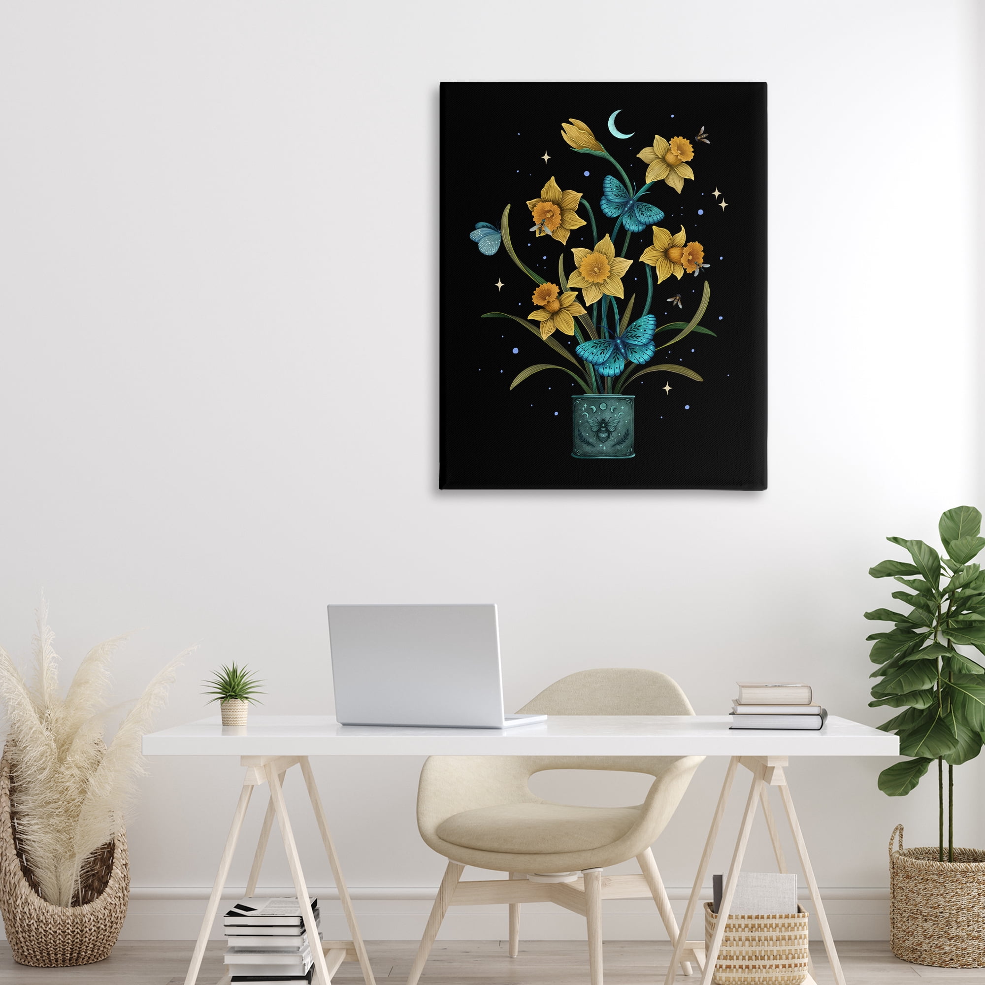 Stupell Industries Mystical March Daffodils Canvas Wall Art, design by Episodic Drawings