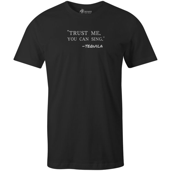 9 Crowns Men's Drinking tees Funny T-Shirts (Tequlia-Black, Medium)