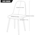 thumbnail image 4 of Funda para silla de jacquard escandinavo Funda elástica para silla de comedor Funda de lana para silla Lavable Durable para banquete Hotel Hogar Boda Lana-Negro 4 piezas, 4 of 5