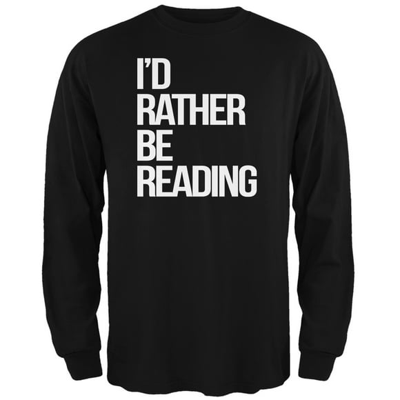 Je Préférerais Lire T-Shirt à Manches Longues Noir pour Adulte