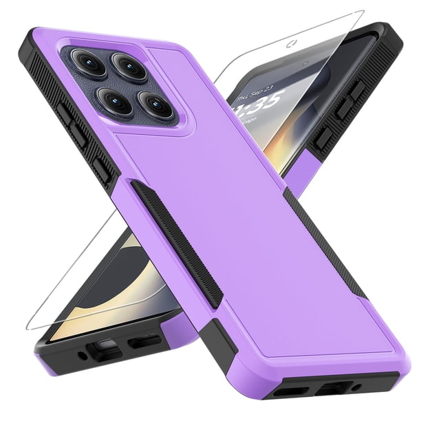 Funda para Motorola Edge 2025 de Yuanming, color morado, grado militar
