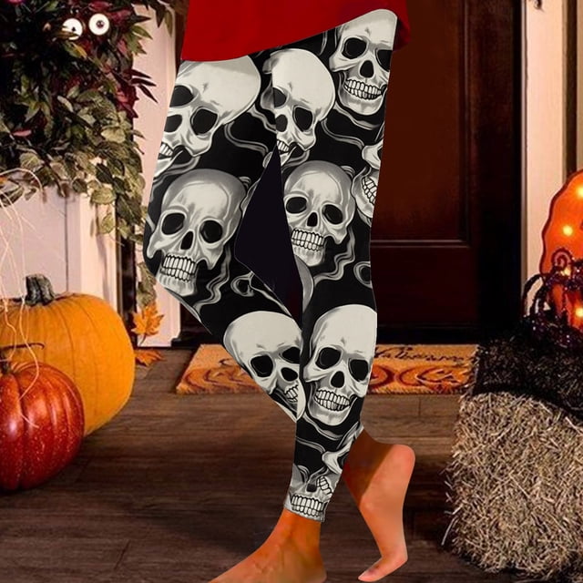 MKLEKYY Leggings de mujer de vestir para mujer, pantalones de yoga ajustados a la moda informales con cintura alta y estampados