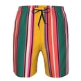 thumbnail image 3 of Balery Vertical Stripes Traje de Baño Estilo Hawaiano para Hombre, Shorts de Secado Rápido con Bolsillos-XX-Large, 3 of 6