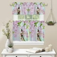 thumbnail image 6 of Kitchen Curtains Valances, Flower Bird Plant Spring Summer Fall Floral Short Rod Pocket Valances for Windows for Bedroom, Bathroom, 1 Panel, 42" W x 12" L, 6 of 6