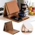 thumbnail image 2 of Wooden Book Stand With Integrated Cup Holder And Phone Slot Display Rest Reading Rack For Desk And Tabletop Organizer Baby Bottle Drying Rack with Cover Portable Stainless Steel Rolling Rack Cutting, 2 of 7