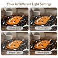 thumbnail image 7 of ODIKA 4'x6' Washable Area Rug Non-Slip, Chair-Friendly, Flatwoven Pumpkin Boho Halloween Bat Ghost Folk Spooky Motif Festive Border for Home Office, Under Desk, 7 of 7
