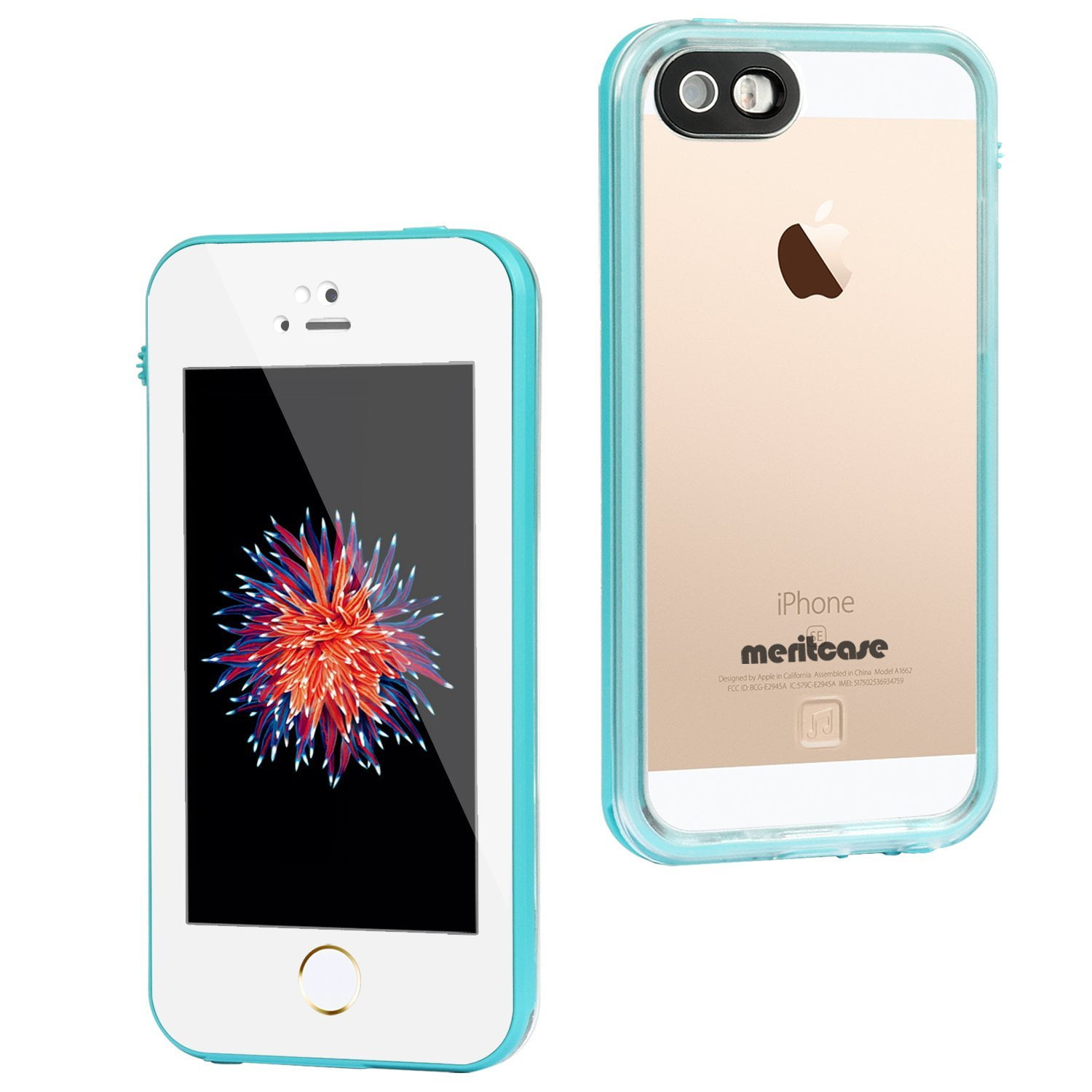 Waterproof Case For Iphone 5 5s Se Meritcase Crystal Waterproof Shock Resistant Dirtproof Snowproof Case Cover For Iphone Se 5s 5 Walmart Com