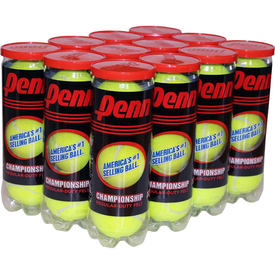 Wilson Chamionship Tennis Balls  Yellow Pack of 4 Cane 3 Ball A Cane Beginner 