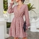 thumbnail image 5 of Vestido fluido Amonsee Manga Larga Cuello en V Profundo Estampado Floral para Mujer, 5 of 6